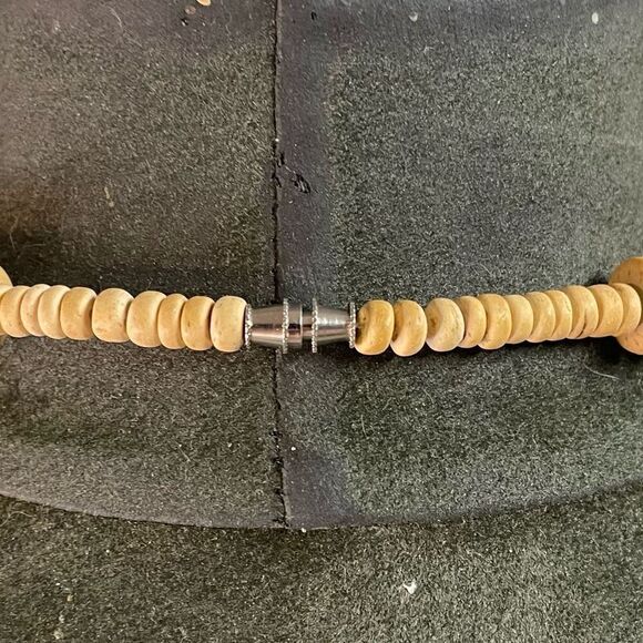 VINTAGE Abalone and Shell Chunky Statement Necklace 25” Length Total - Picture 5 of 9